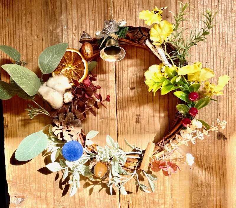 京都遊び場，リースづくりワークショップ京都